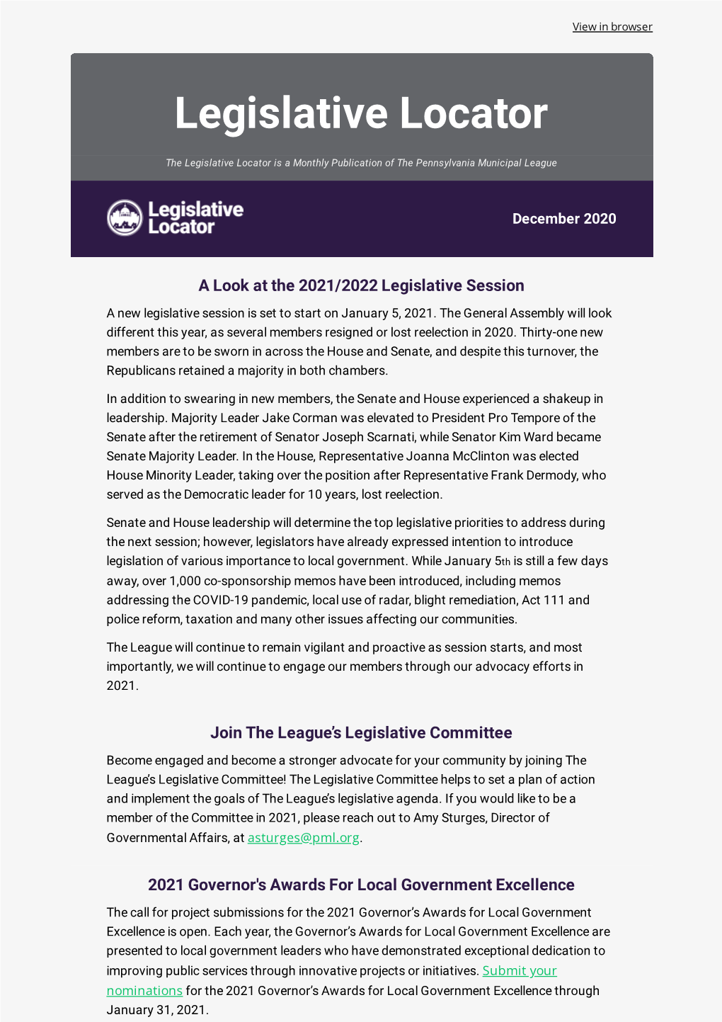 Legislative Locator