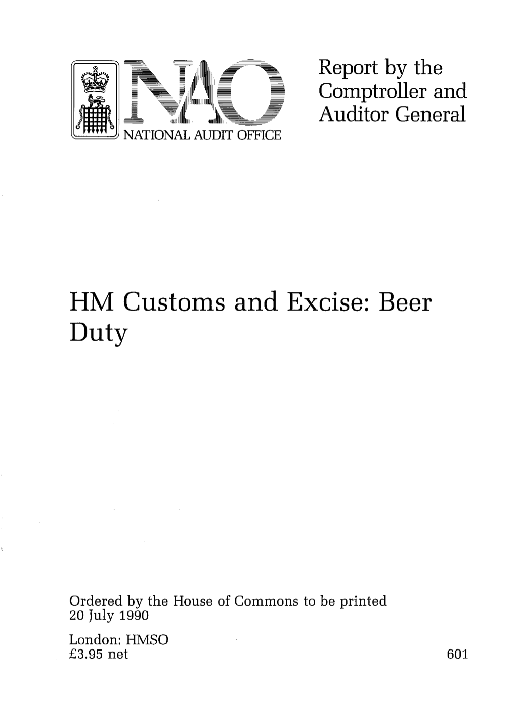 HM Customs and Excise: Beer Duty