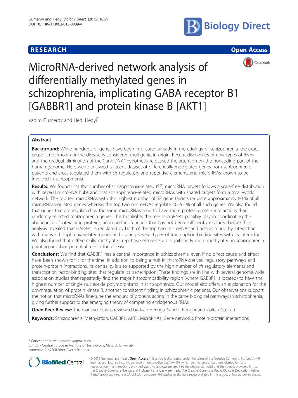 Microrna-Derived Network Analysis of Differentially