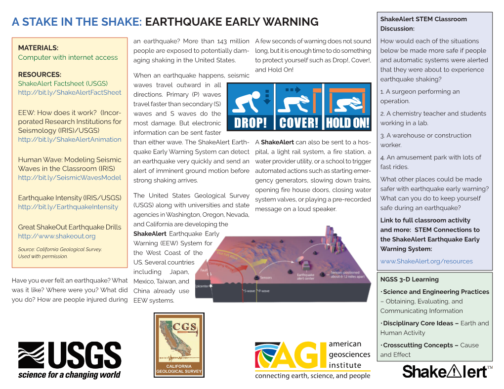 A Stake in the Shake: Earthquake Early Warning