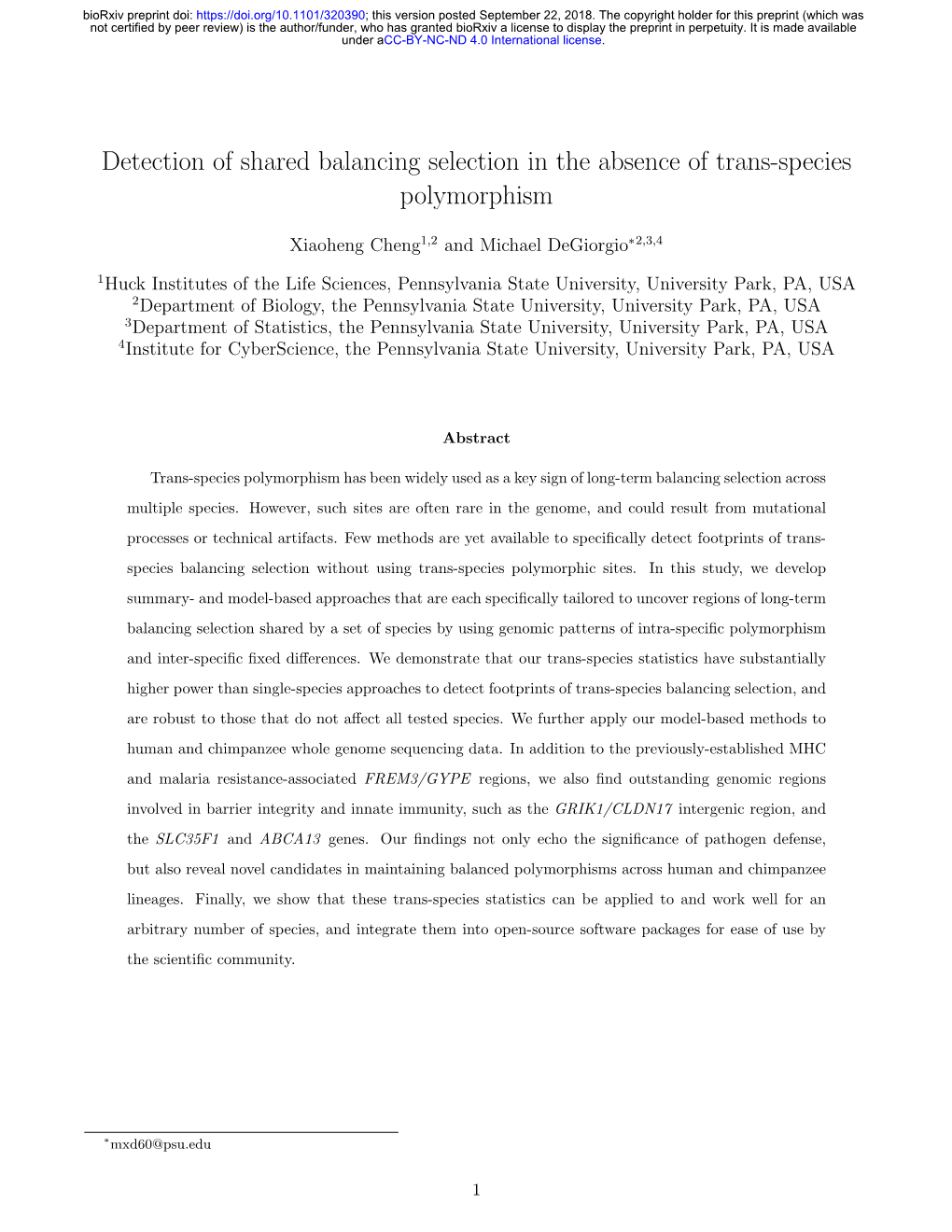 Detection of Shared Balancing Selection in the Absence of Trans-Species Polymorphism