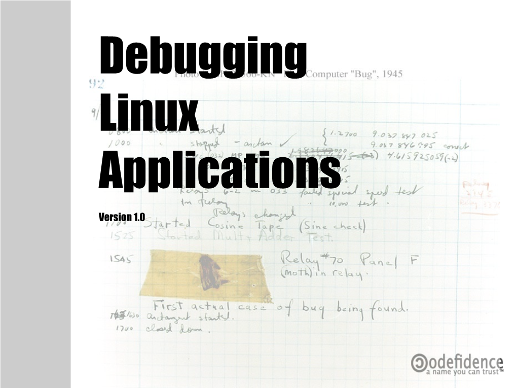Debugging Linux Applications
