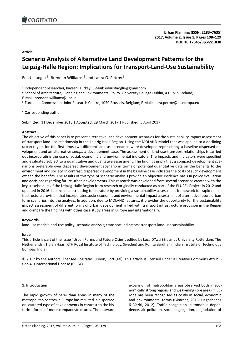 Implications for Transport-Land-Use Sustainability