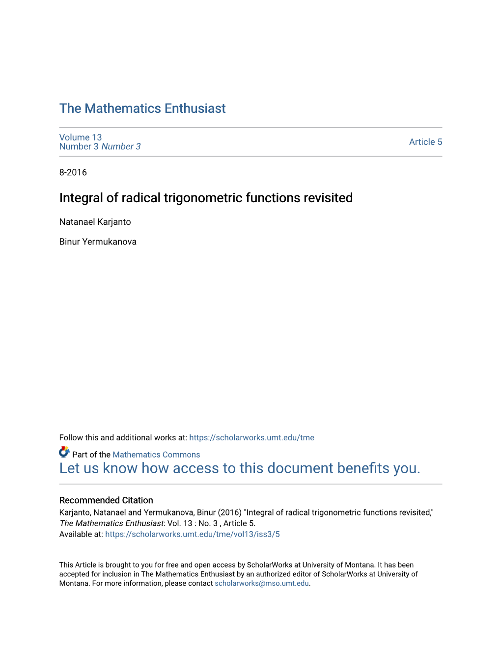 Integral of Radical Trigonometric Functions Revisited