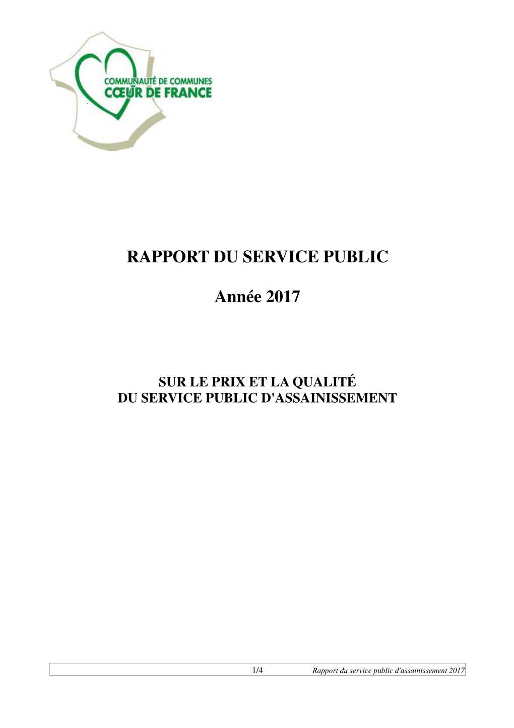 Rapport Du Service Public D'assainissement 2017