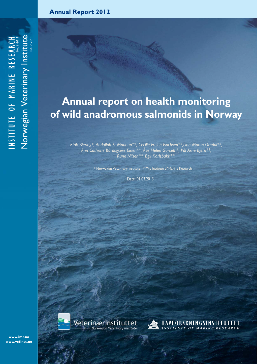 Annual Report on Health Monitoring of Wild Anadromous Salmonids in Norway