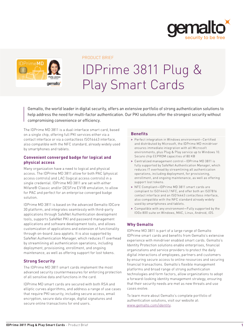 Idprime 3811 Plug & Play Smart Cards