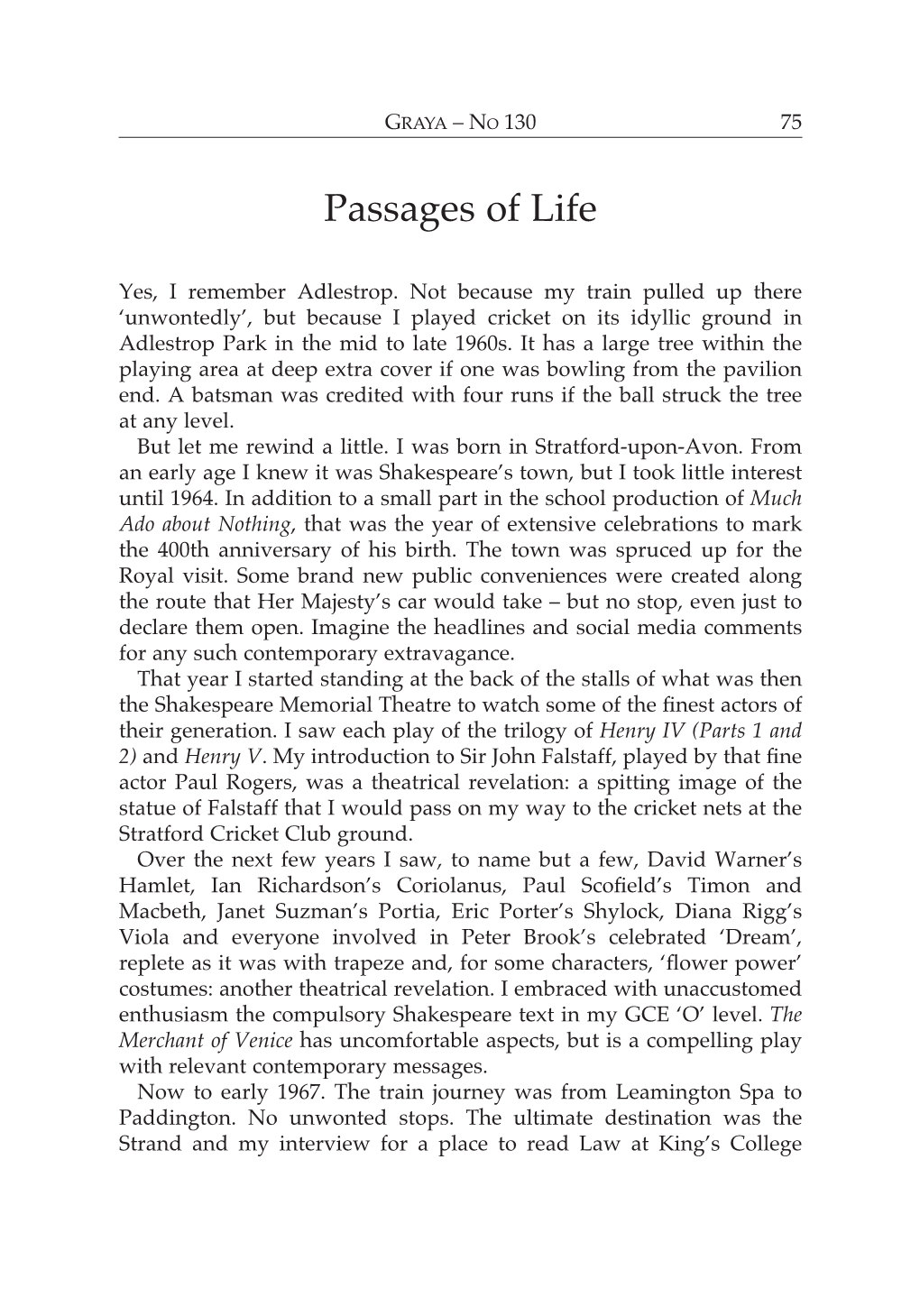 'Passages of Life' (PDF)