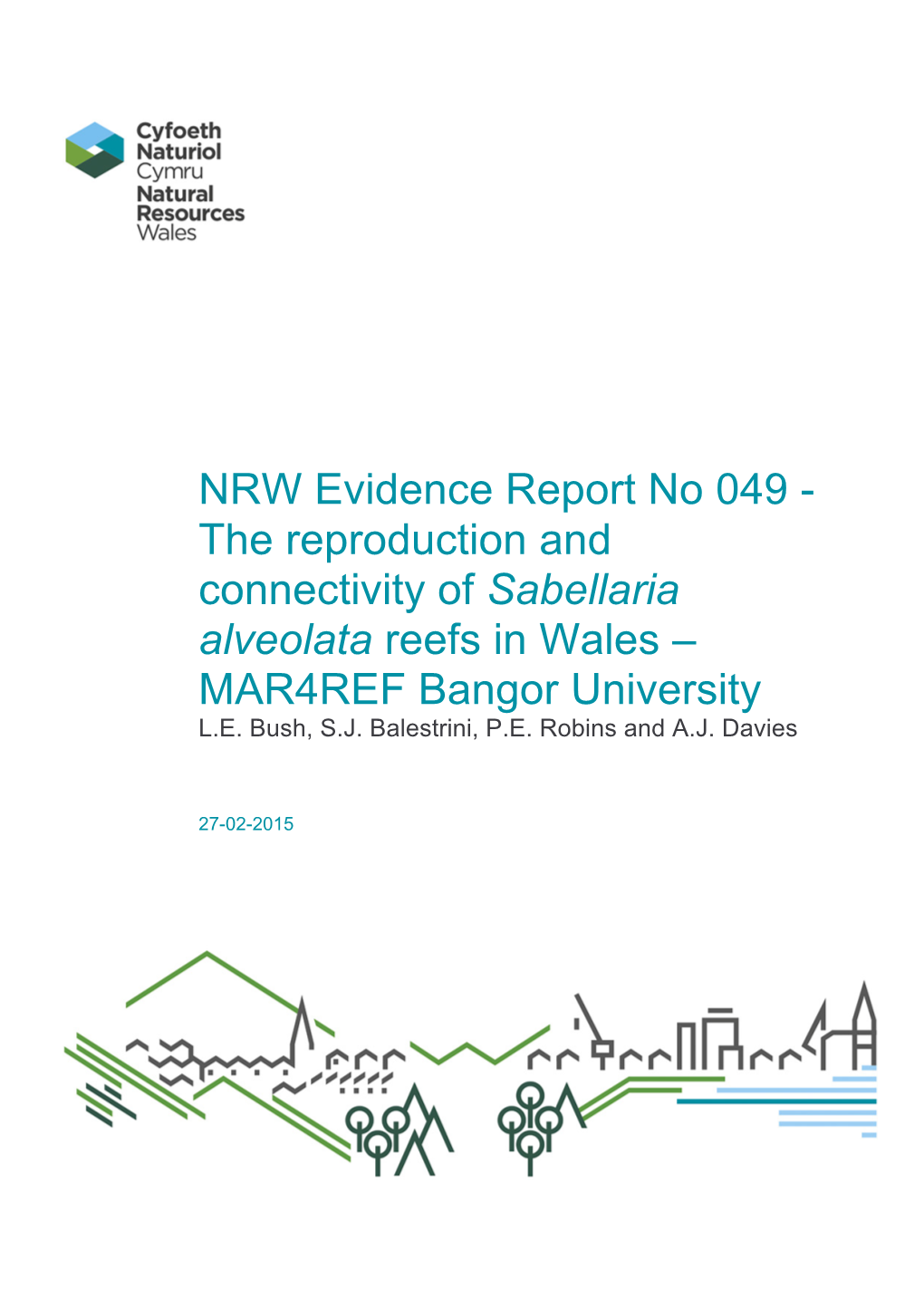 NRW Evidence Report No 049 - the Reproduction and Connectivity of Sabellaria Alveolata Reefs in Wales – MAR4REF Bangor University L.E