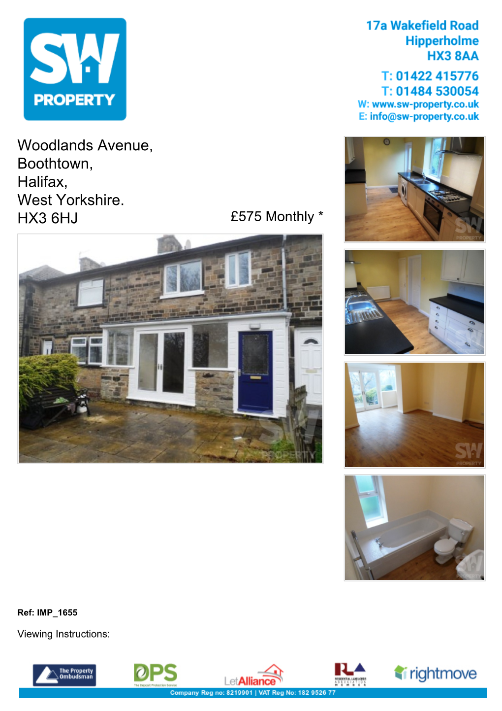 Woodlands Avenue, Boothtown, Halifax, West Yorkshire. HX3 6HJ £575 Monthly *