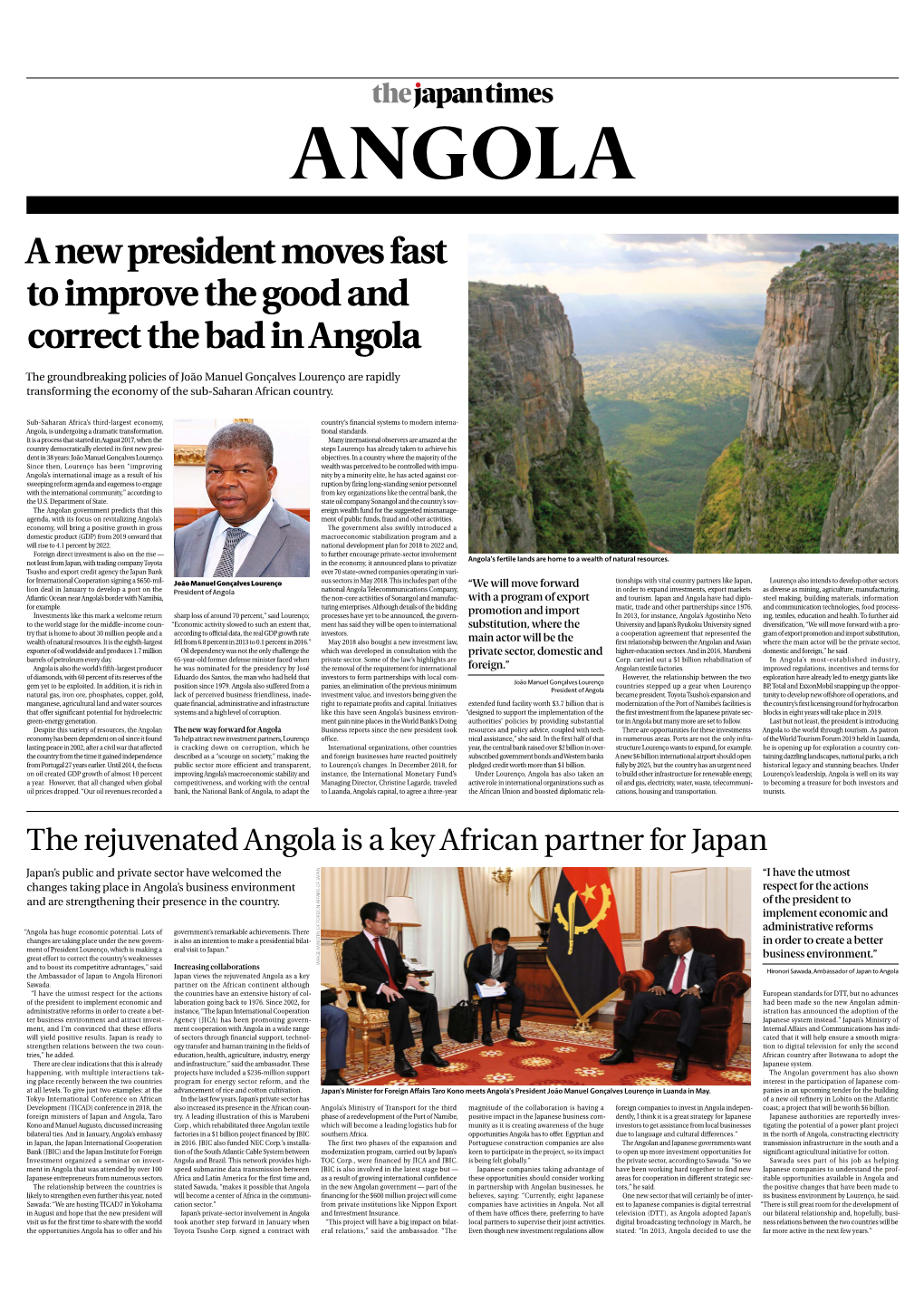 ANGOLA a New President Moves Fast to Improve the Good and Correct the Bad in Angola