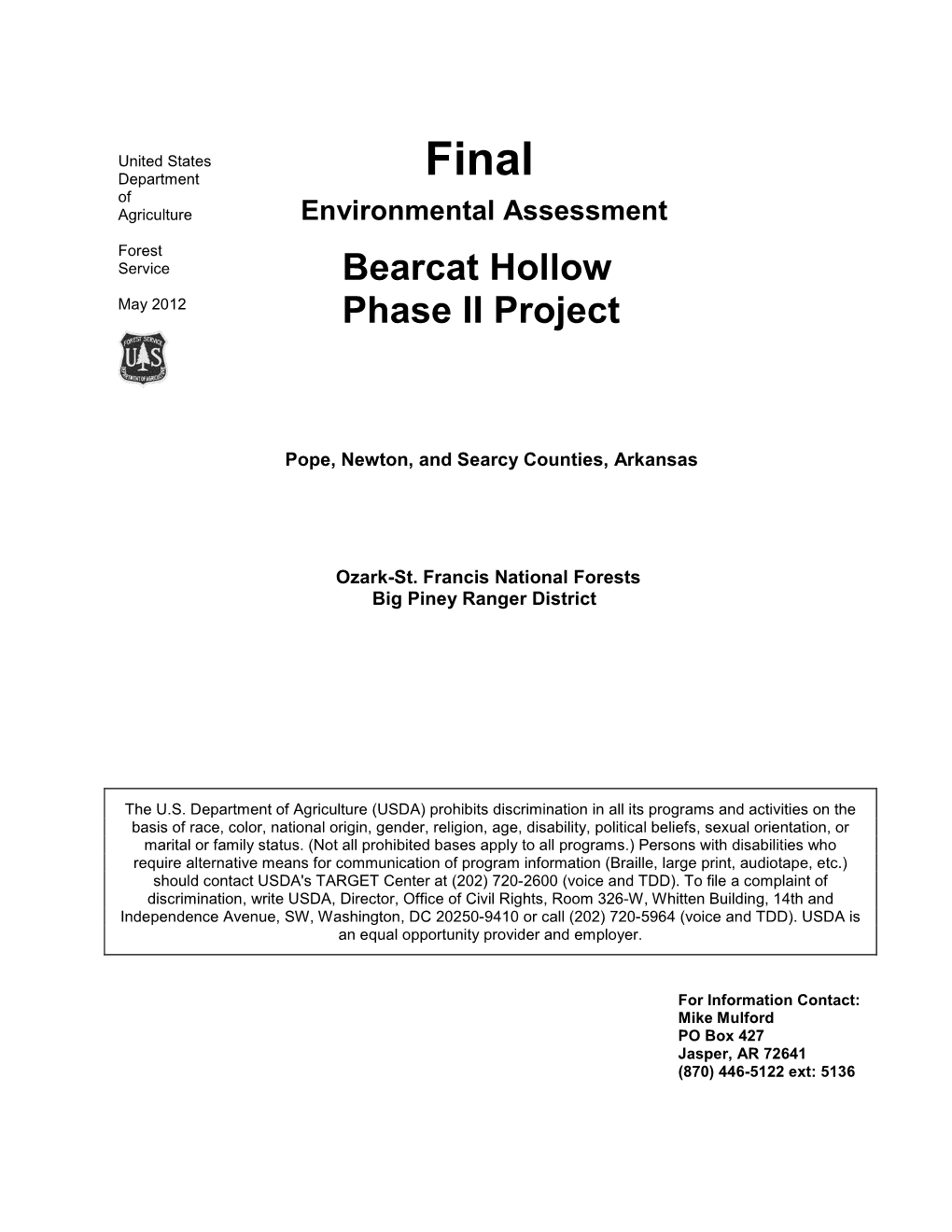Final Environmental Assessment Appendix G