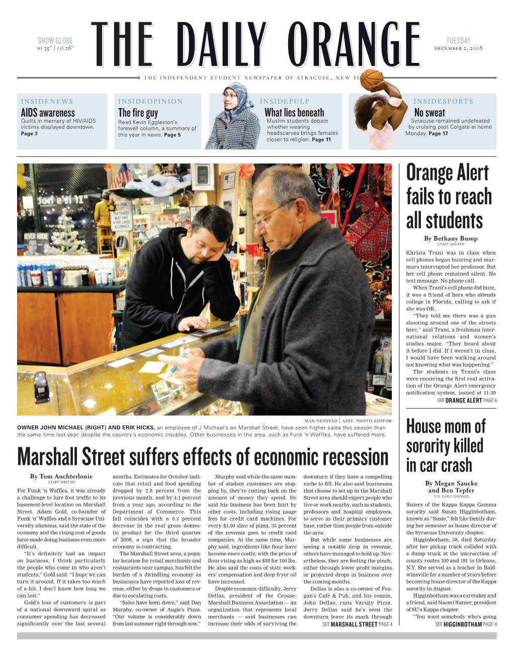 Marshall Street Suffers Effects of Economic Recession in Car Crash by Tom Auchterlonie Months