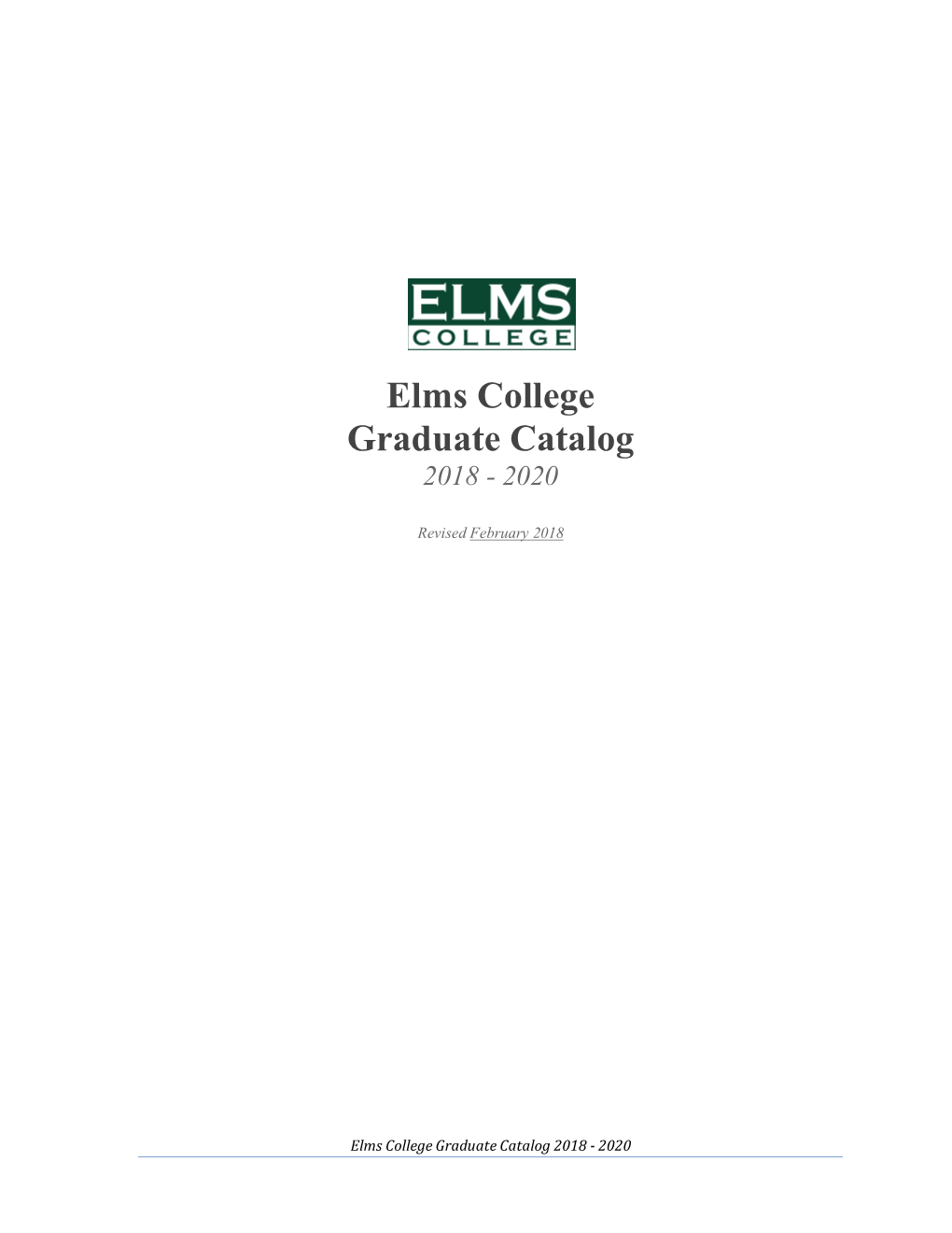 Graduate Course Catalog 2019-2020