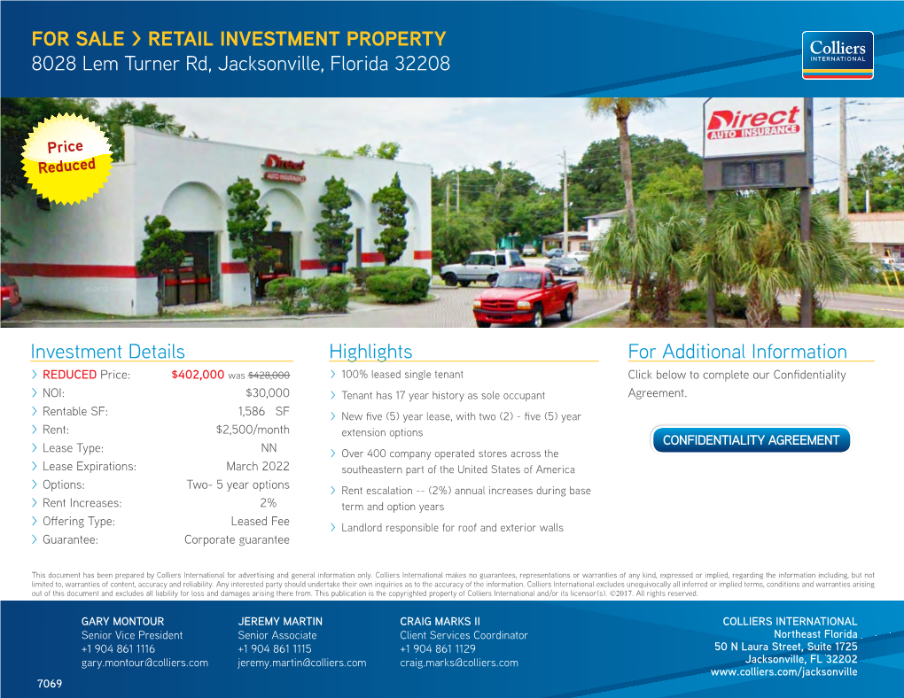Investment Details Highlights for SALE &gt; RETAIL INVESTMENT