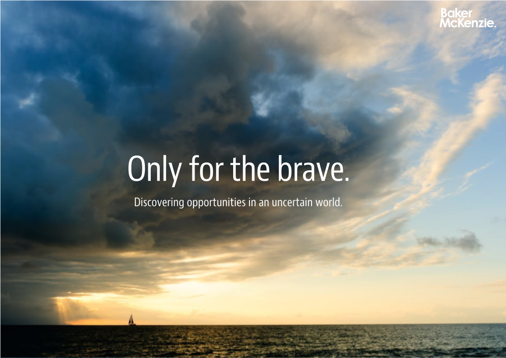 Only for the Brave. Discovering Opportunities in an Uncertain World