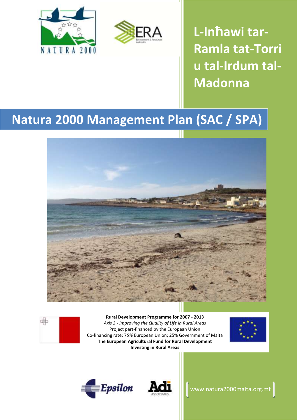 Natura 2000 Management Plan (SAC / SPA)