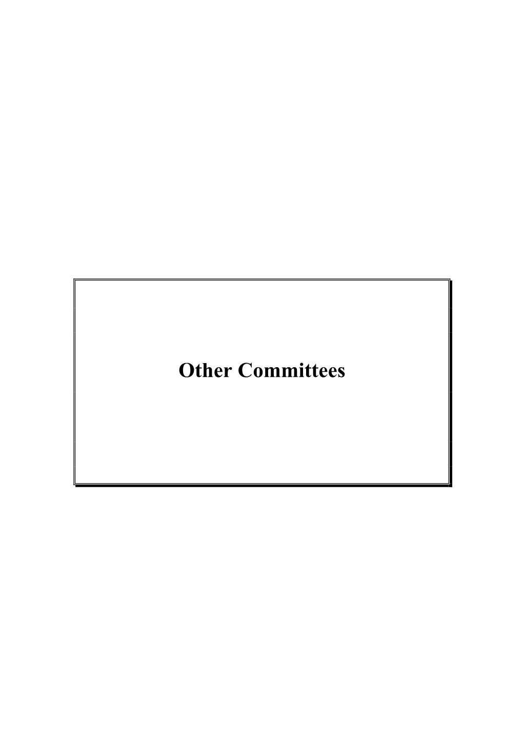 Work of Committees