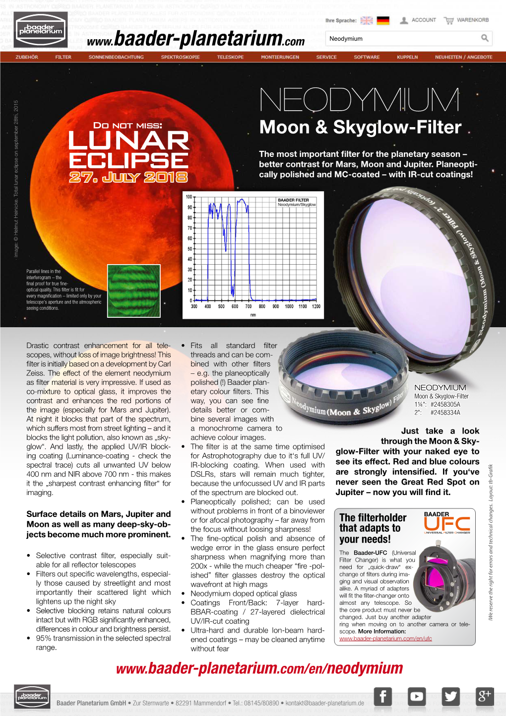 Baader Neodymium Moon & Skyglow Filter