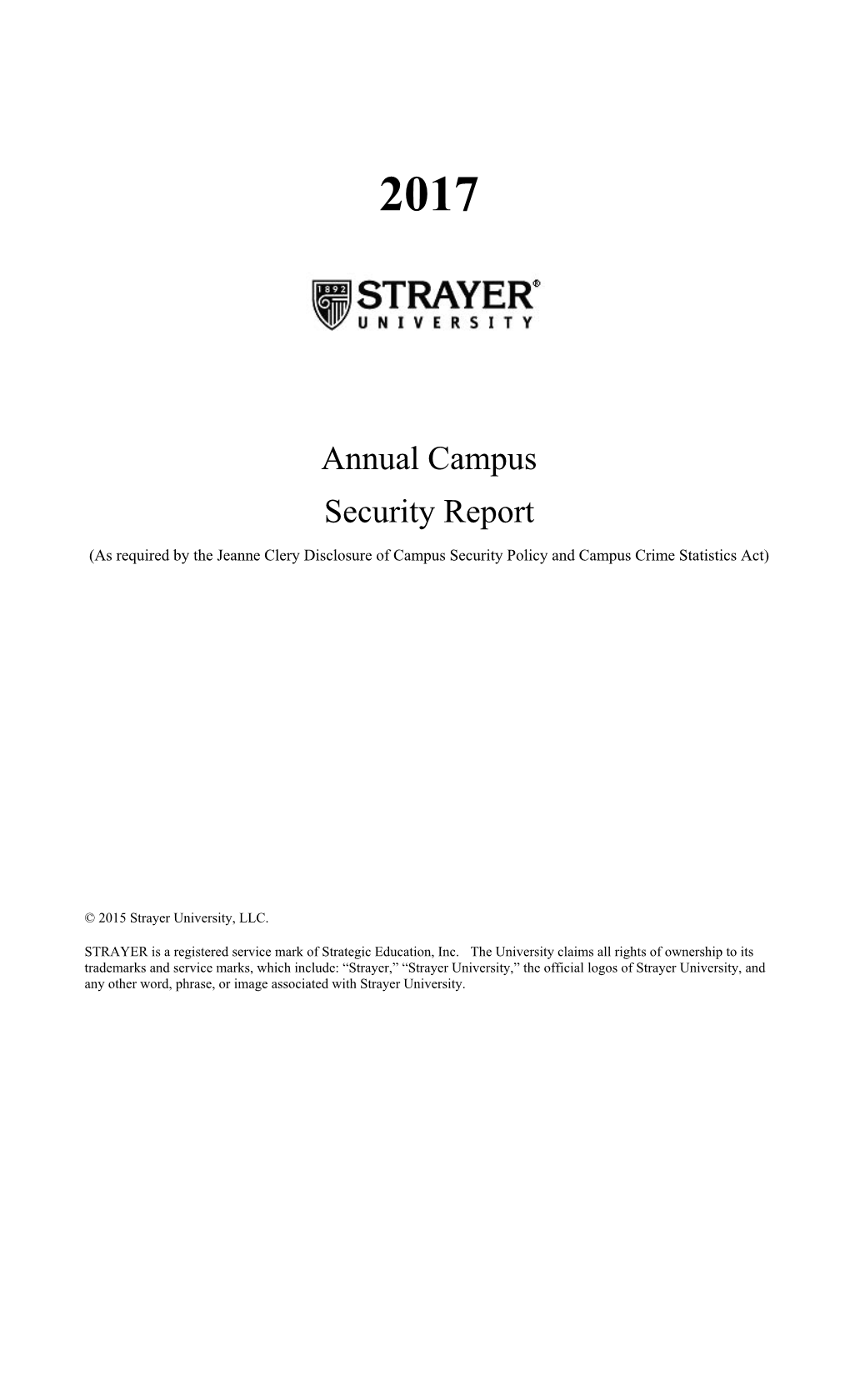 Annual Campus Security Report