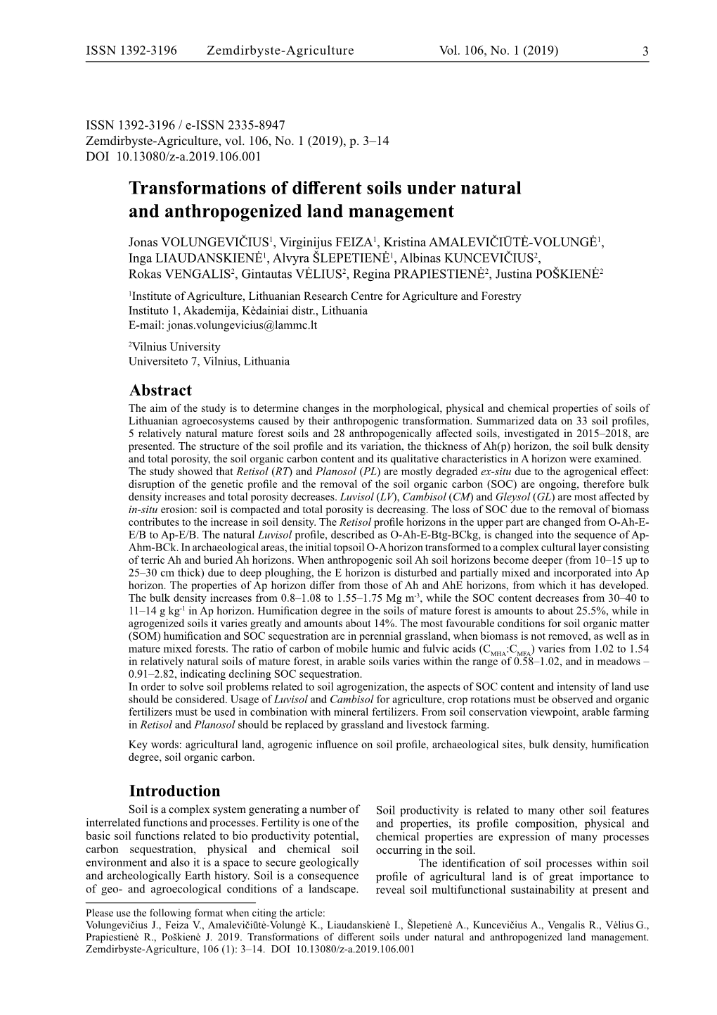 Transformations of Different Soils Under Natural and Anthropogenized Land Management