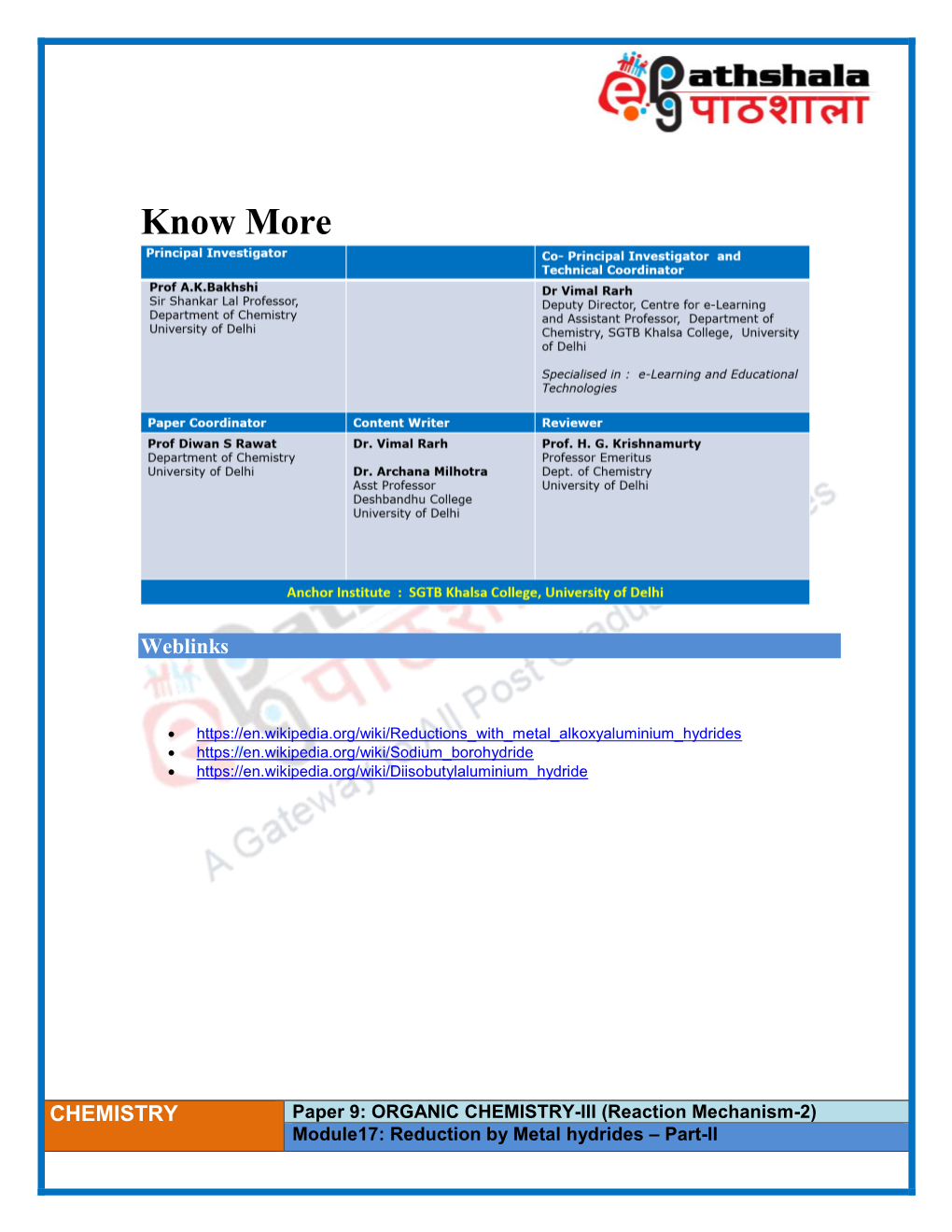 Bsc Chemistry