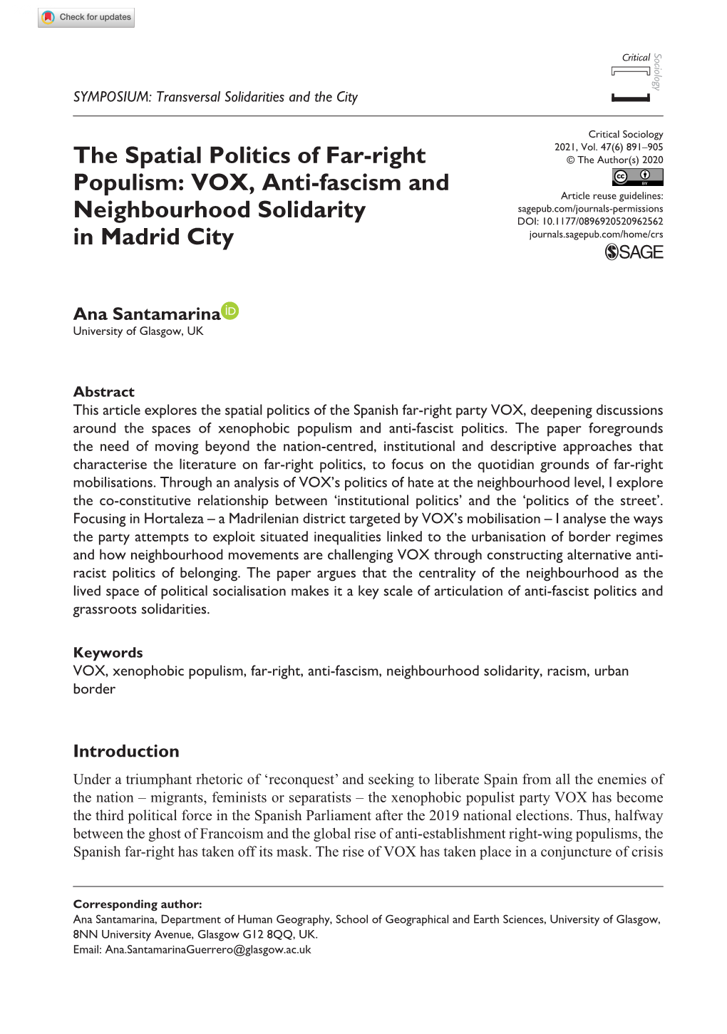 The Spatial Politics of Far-Right Populism