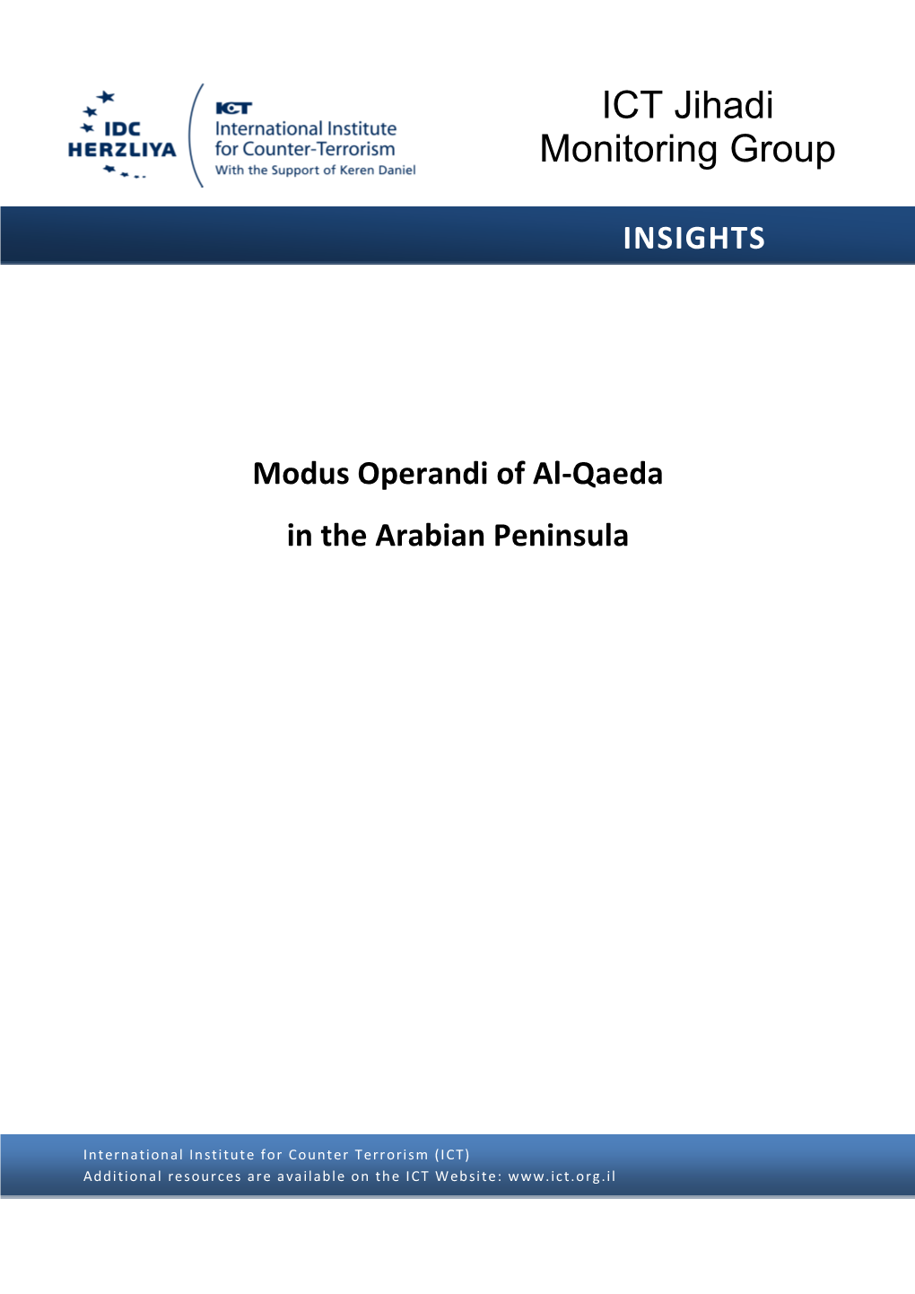 Modus Operandi of Al-Qaeda in the Arabian Peninsula