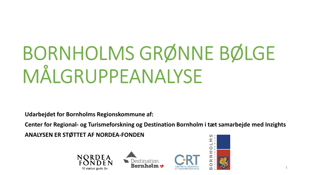 Bornholms Grønne Bølge Målgruppeanalyse