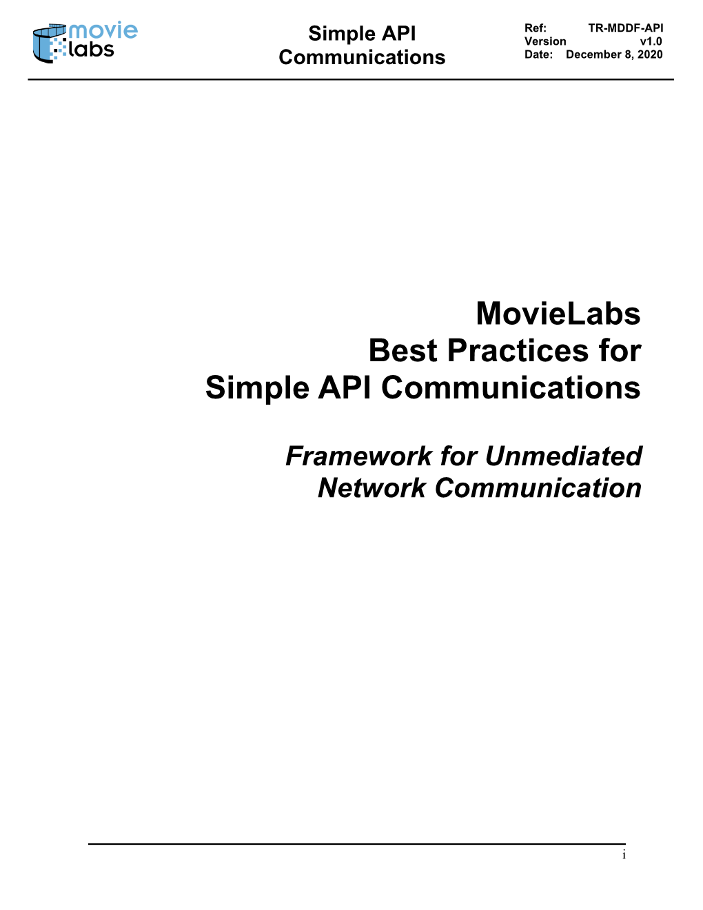 Simple API Comm Framework