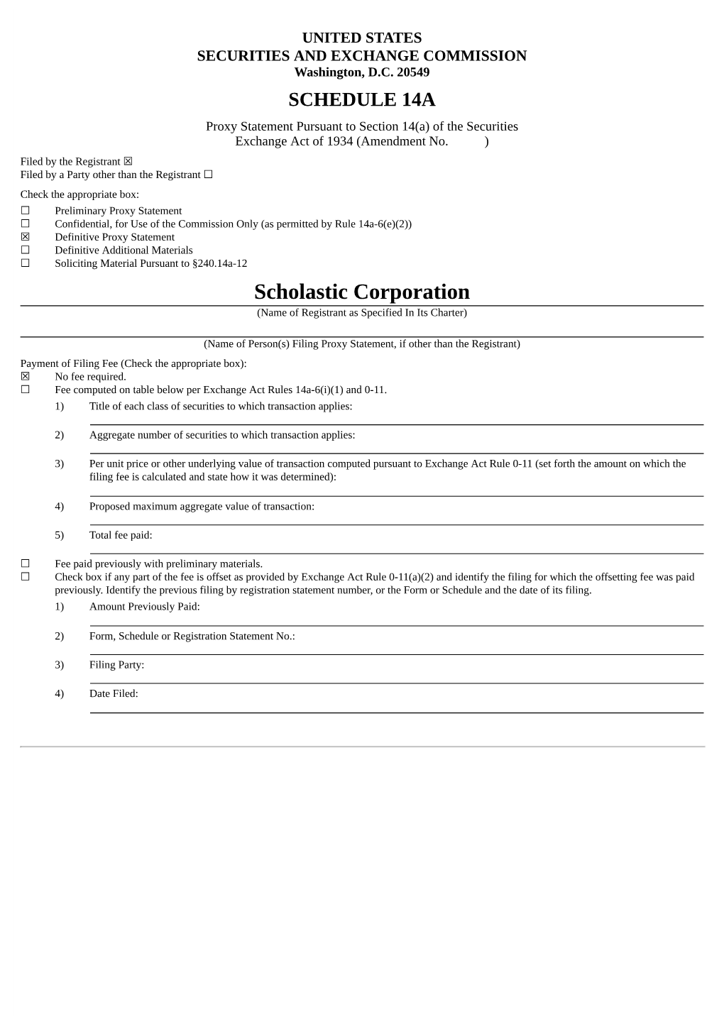 SCHEDULE 14A Proxy Statement Pursuant to Section 14(A) of the Securities Exchange Act of 1934 (Amendment No