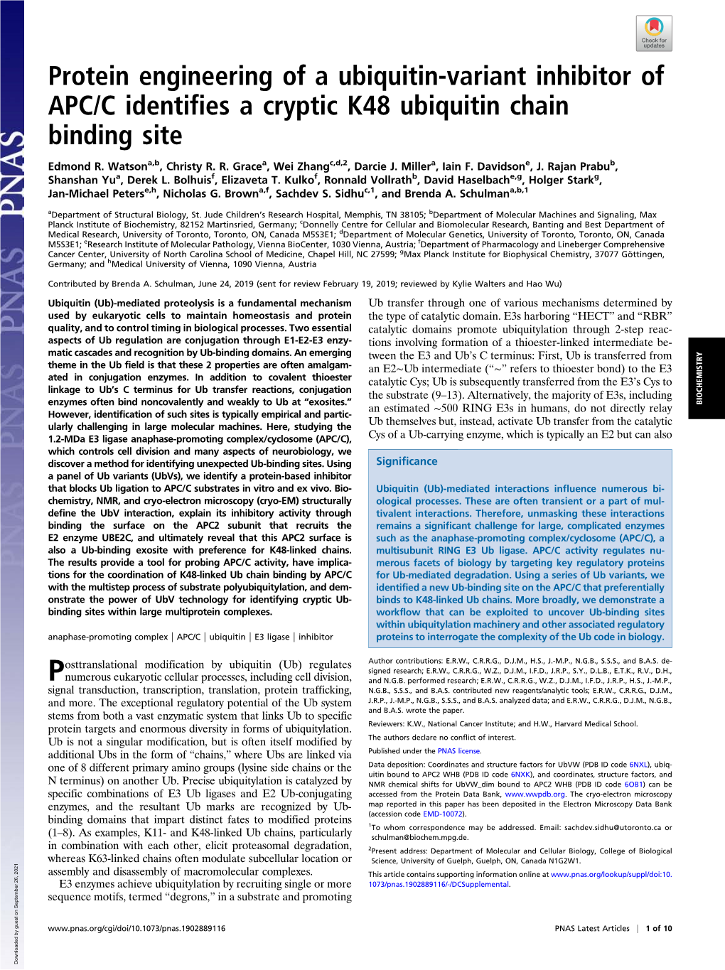 Protein Engineering of a Ubiquitin-Variant Inhibitor of APC/C Identifies a Cryptic K48 Ubiquitin Chain Binding Site