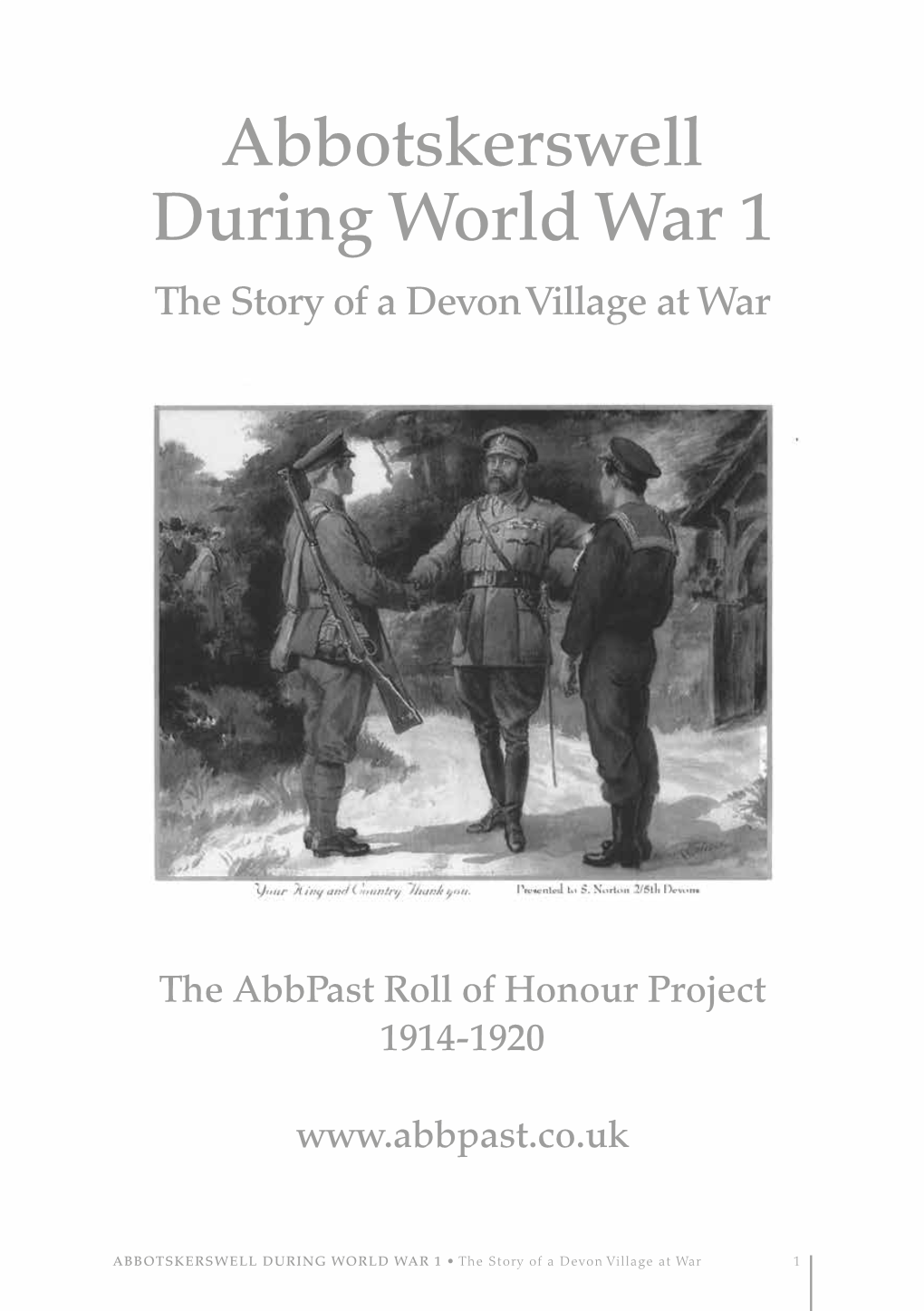 Abbotskerswell During World War 1 the Story of a Devon Village at War