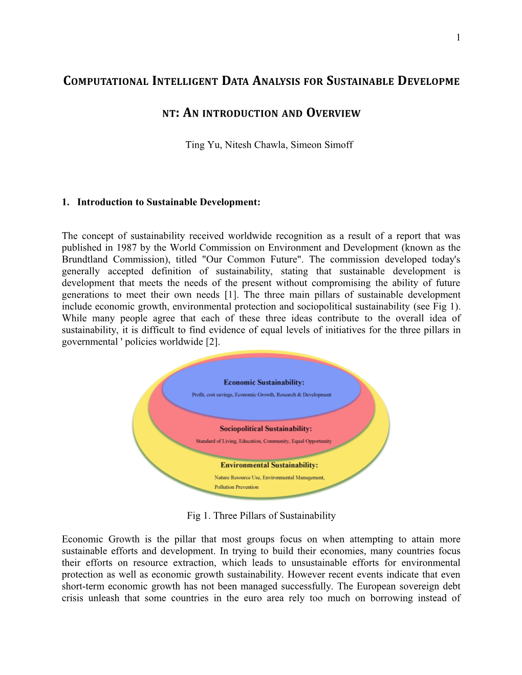 Computational Intelligent Data Analysis for Sustainable Development: an Introduction And