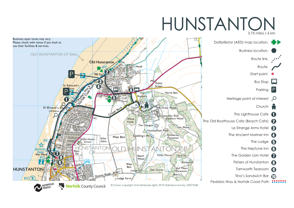 HUNSTANTON 3.75 Miles / 6 Km Business Open Times May Vary