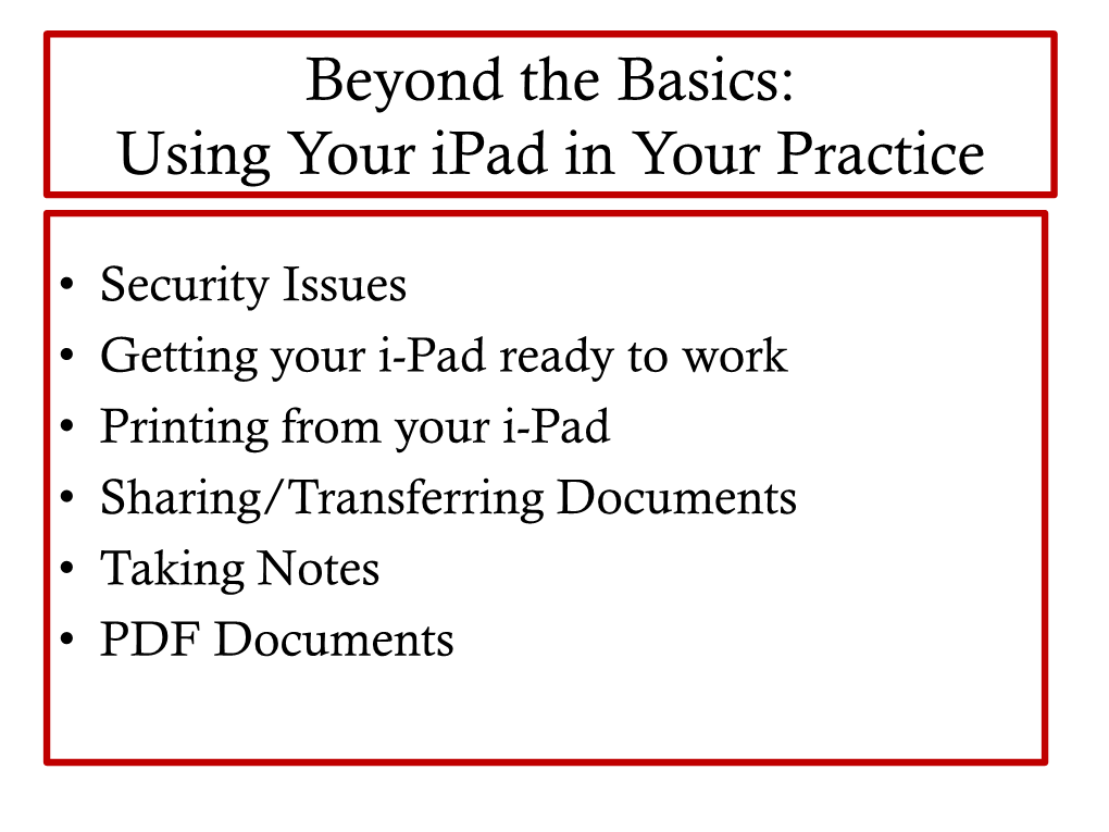 I-Pad for Lawyers
