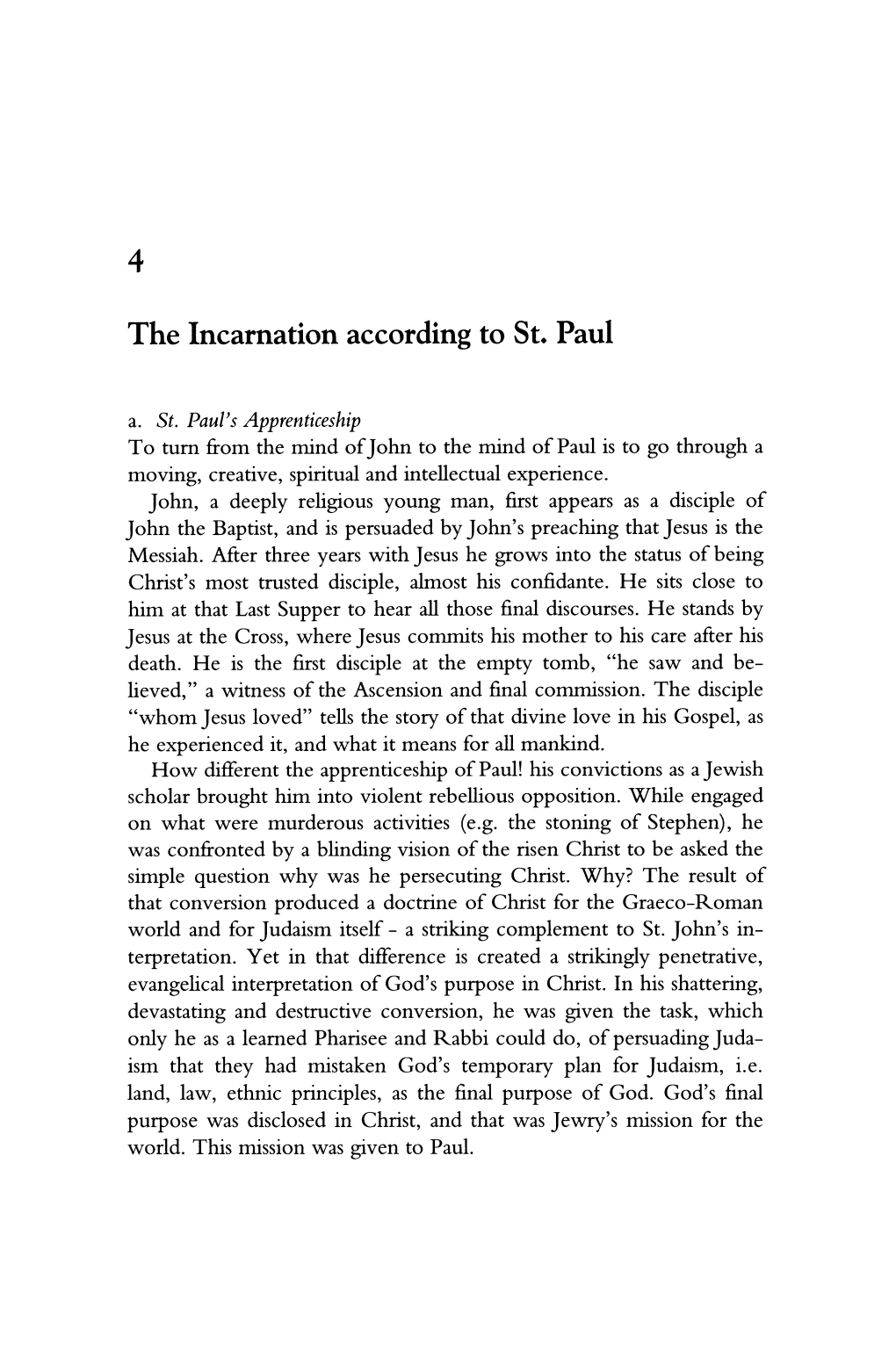 The Incarnation According to St. Paul A