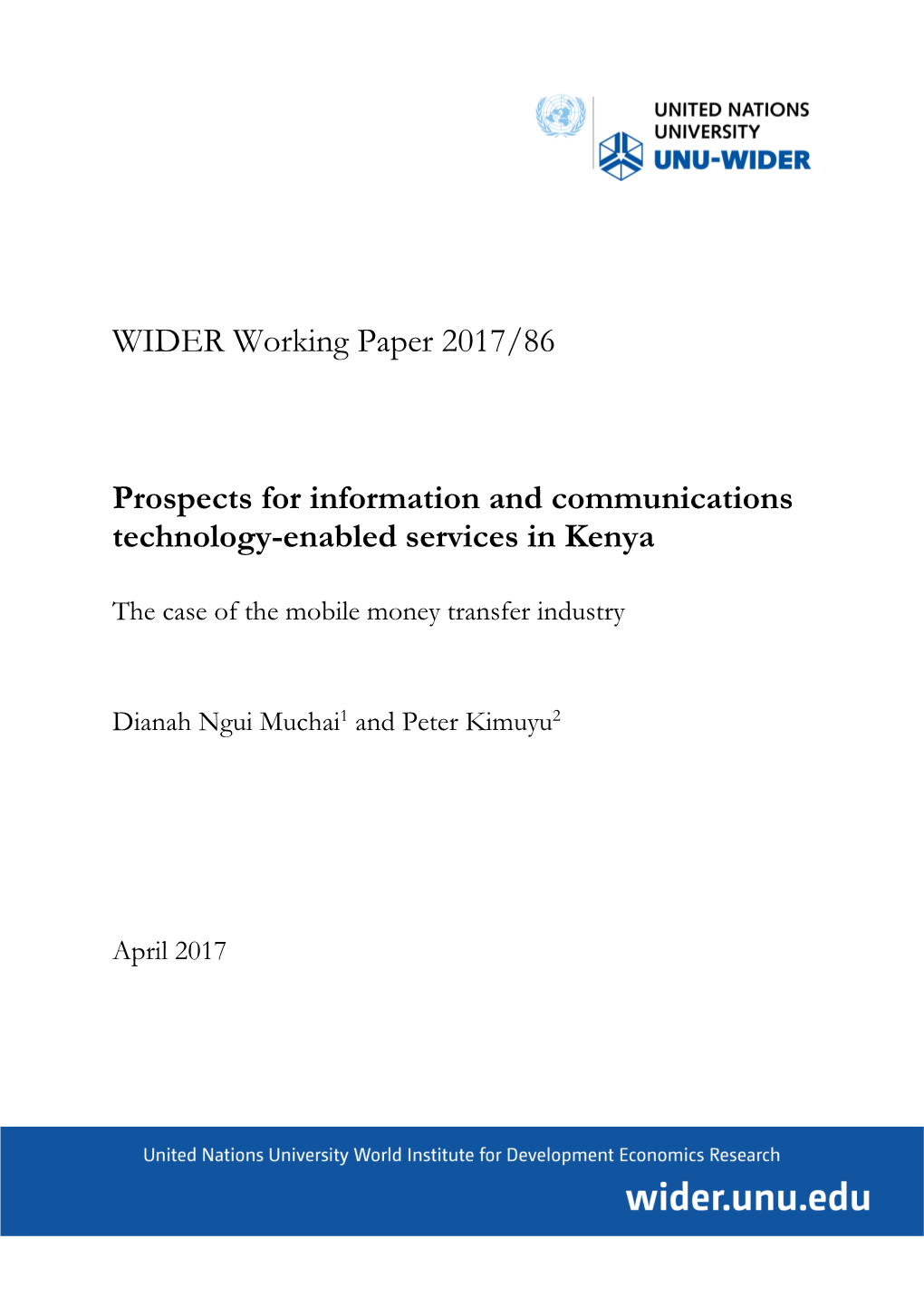 WIDER Working Paper 2017/86