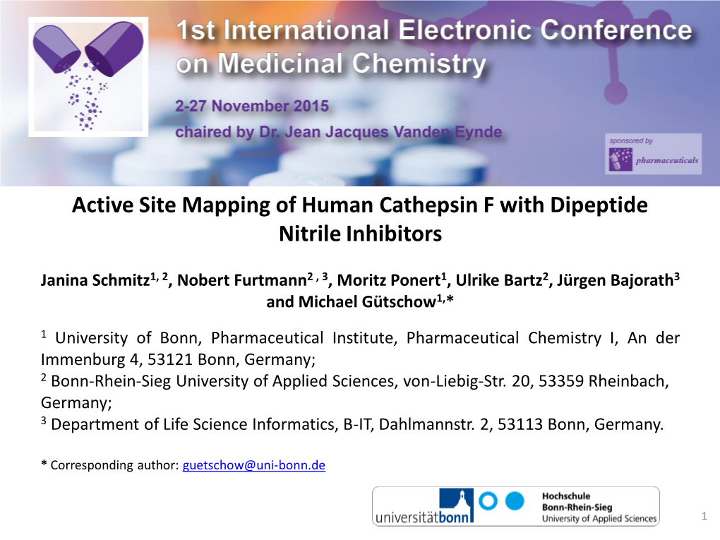 Active Site Mapping of Human Cathepsin F with Dipeptide Nitrile Inhibitors