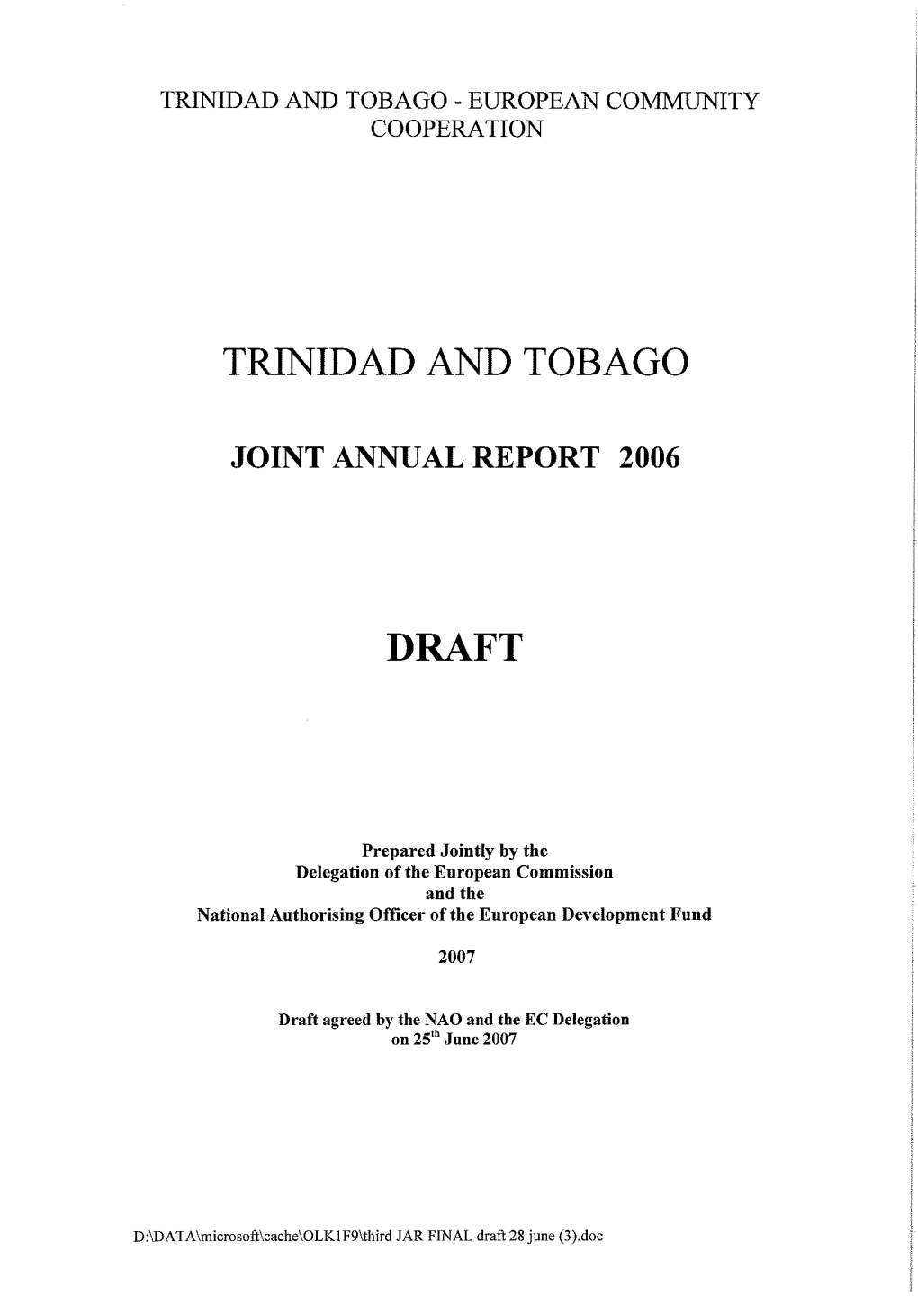 Trinidad and Tobago Draft