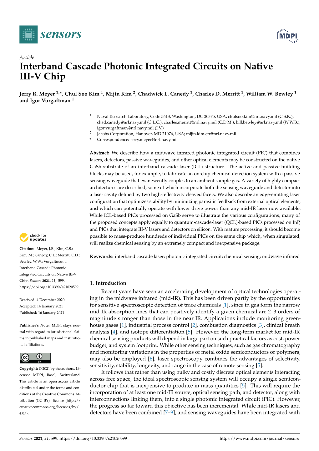 Interband Cascade Photonic Integrated Circuits on Native III-V Chip