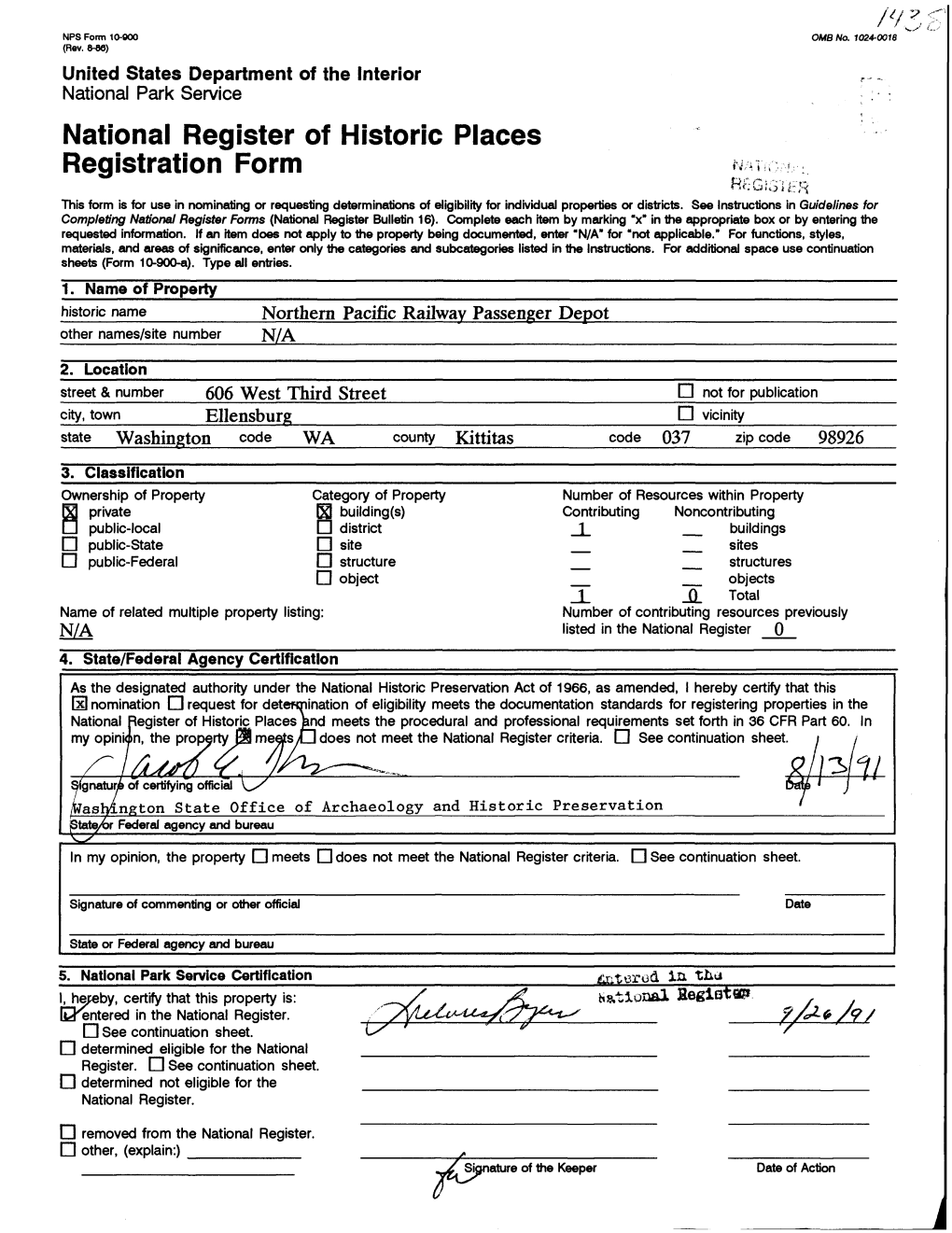 National Register of Historic Places Registration Form