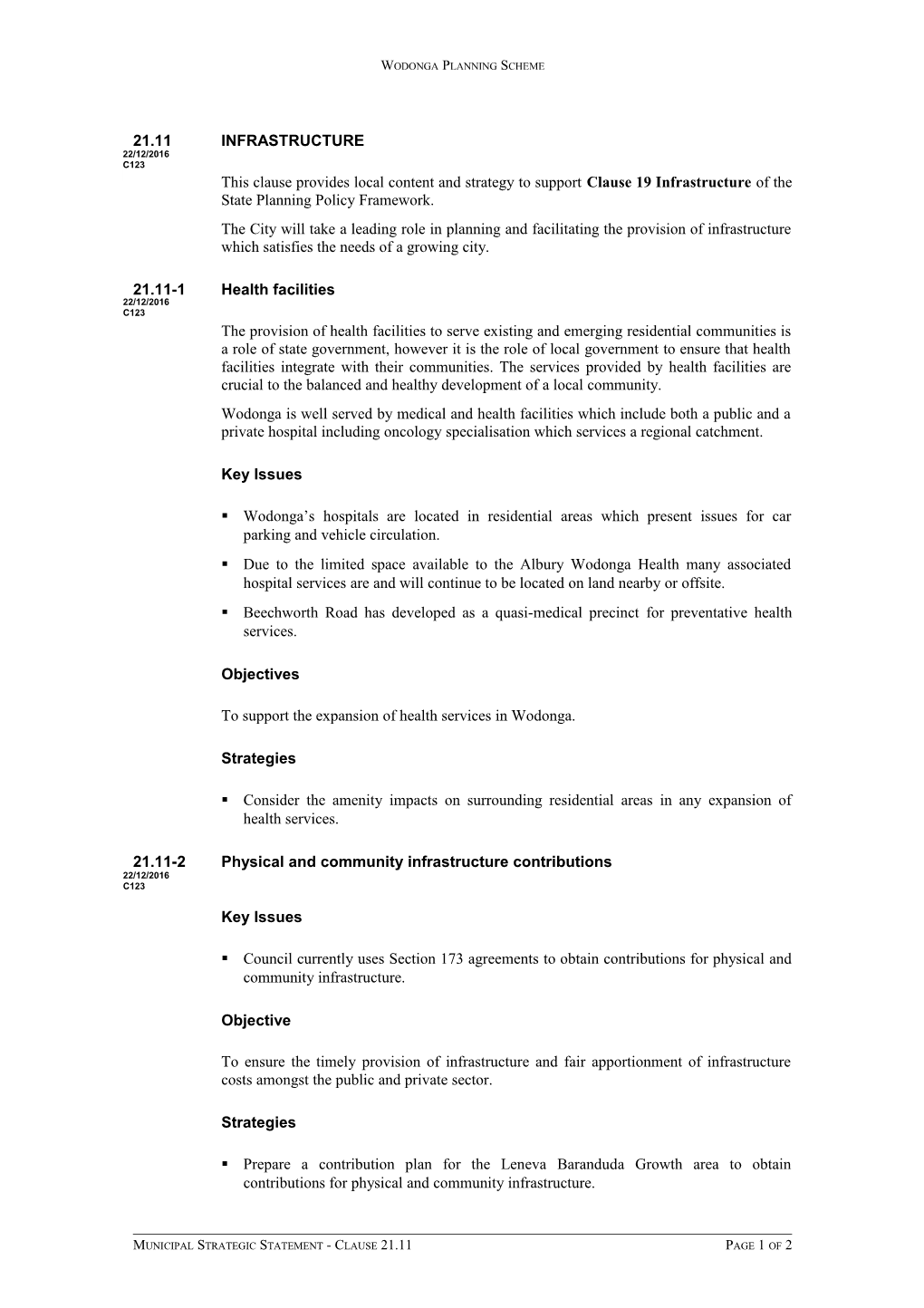 Wodonga Planning Scheme