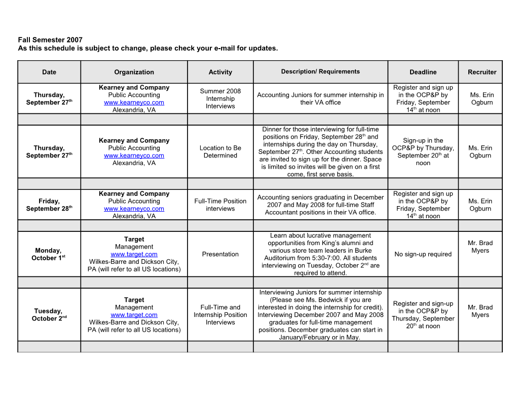 (Current Students/Interview on Campus/Yes