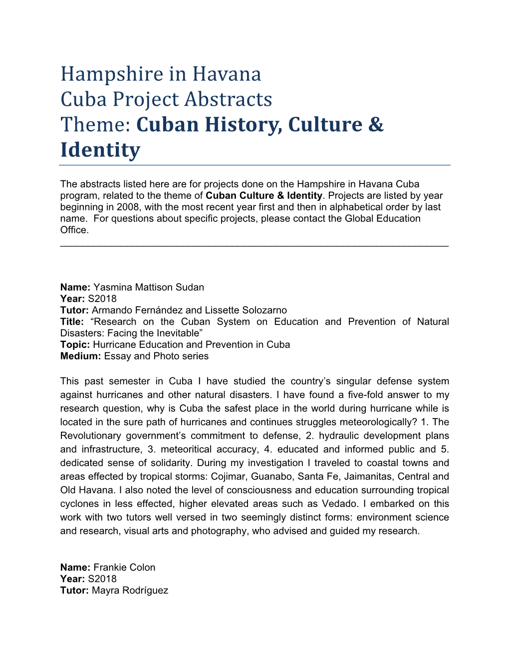 Cuban History, Culture & Identity