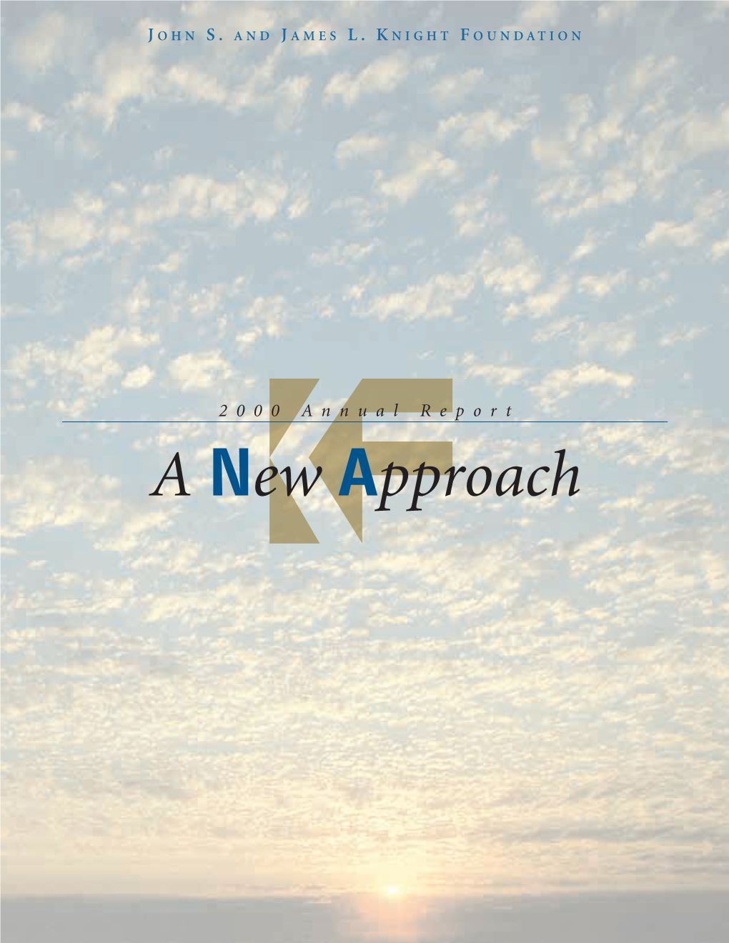 A New Approach Statement of Purpose Table of Contents