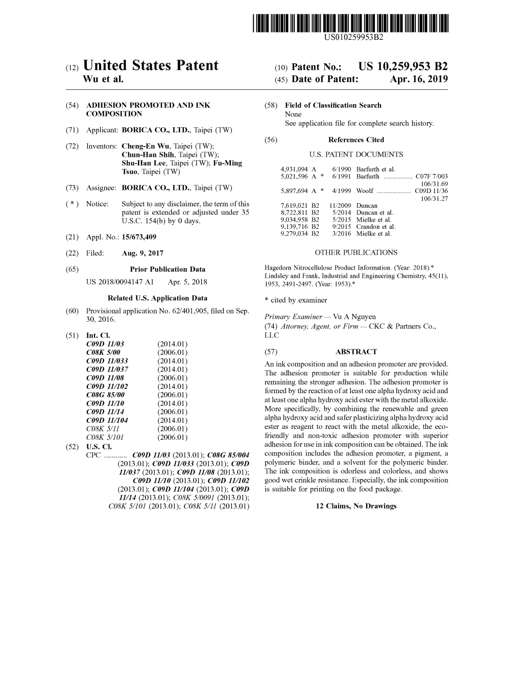 ( 12 ) United States Patent