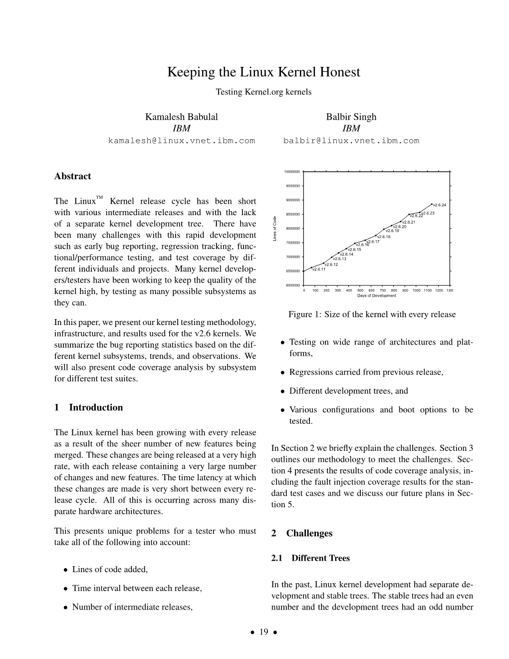 Keeping the Linux Kernel Honest Testing Kernel.Org Kernels