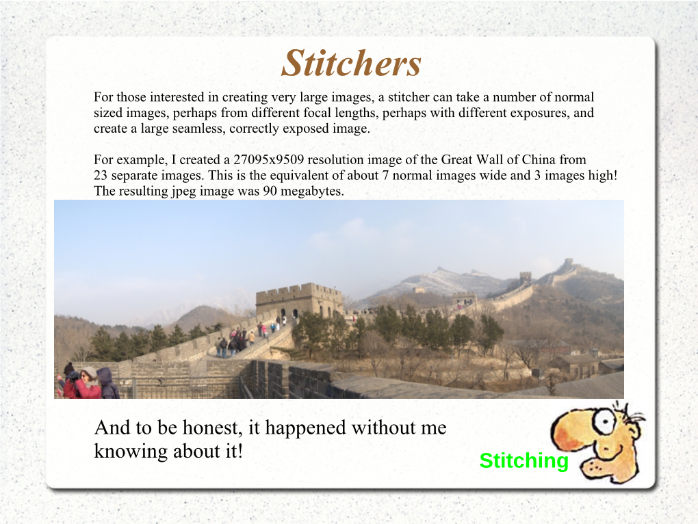 Stitchers Stitching