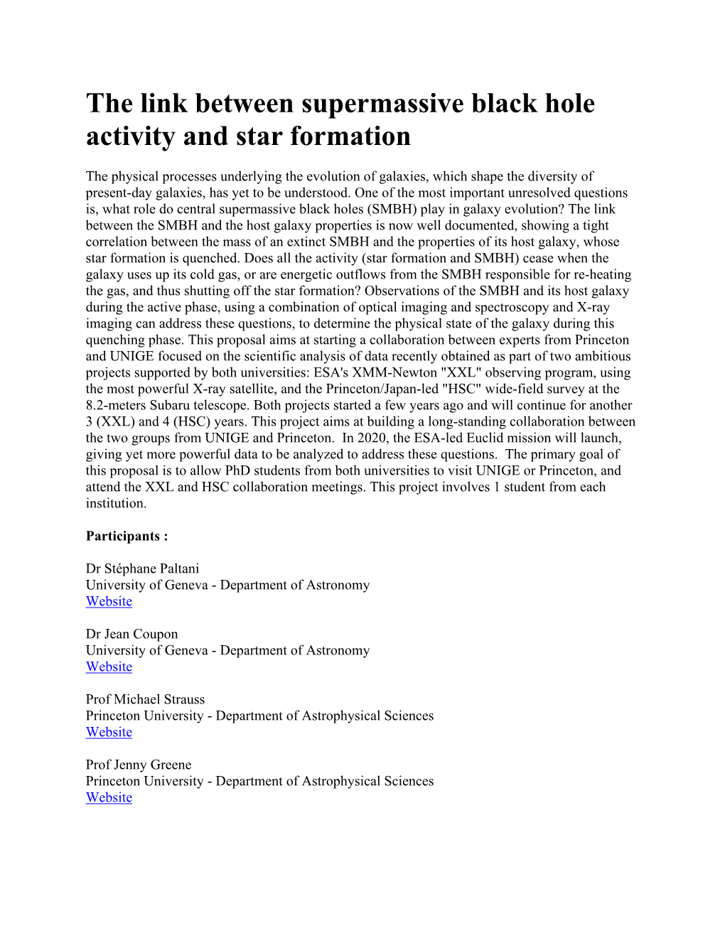 The Link Between Supermassive Black Hole Activity and Star Formation